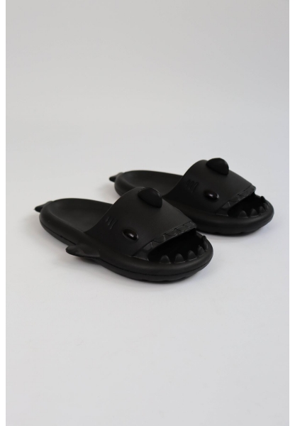   WG500 Köpekbalığı Siyah Unisex Tam Ortopedik Terlik Shark Slides